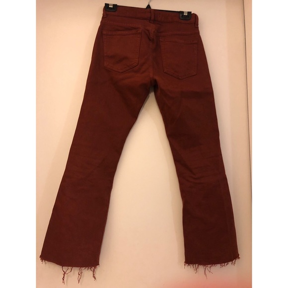 Zara marron cropped bootcut jeans - Picture 2 of 2